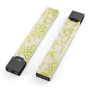 Skin Decal Kit for the Pax JUUL - White and Green Floral Damask Pattern