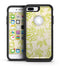 White and Green Floral Damask Pattern - iPhone 7 or 7 Plus Commuter Case Skin Kit