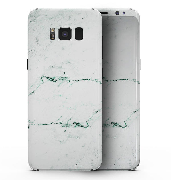 White and Green Marble Surface - Samsung Galaxy S8 Full-Body Skin Kit
