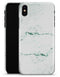 White and Green Marble Surface - iPhone X Clipit Case