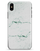White and Green Marble Surface - iPhone X Clipit Case