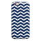 White and Navy Chevron Stripes iPhone 6/6s or 6/6s Plus 2-Piece Hybrid INK-Fuzed Case