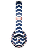 White and Navy Chevron Stripes Full-Body Skin Kit for the Beats by Dre Solo 3 Wireless Headphones
