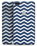 White and Navy Chevron Stripes - Skin-kit for the iPhone 8 or 8 Plus