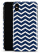 White and Navy Chevron Stripes - iPhone X Clipit Case