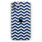 White and Navy Chevron Stripes // Skin-Kit compatible with the Apple iPhone 14, 13, 12, 12 Pro Max, 12 Mini, 11 Pro, SE, X/XS + (All iPhones Available)