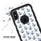 White and Navy Micro Anchors - Skin Kit for the iPhone OtterBox Cases