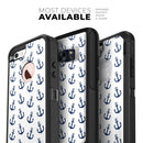 White and Navy Micro Anchors - Skin Kit for the iPhone OtterBox Cases
