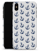 White and Navy Micro Anchors - iPhone X Clipit Case