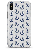 White and Navy Micro Anchors - iPhone X Clipit Case