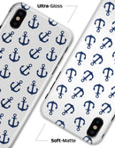 White and Navy Micro Anchors - iPhone X Clipit Case