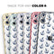 White and Navy Micro Anchors // Skin-Kit compatible with the Apple iPhone 14, 13, 12, 12 Pro Max, 12 Mini, 11 Pro, SE, X/XS + (All iPhones Available)