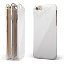 White and Neutral Marble Slab iPhone 6/6s or 6/6s Plus 2-Piece Hybrid INK-Fuzed Case