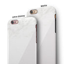 White and Neutral Marble Slab iPhone 6/6s or 6/6s Plus 2-Piece Hybrid INK-Fuzed Case