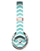 White and Teal Chevron Stripes Full-Body Skin Kit for the Beats by Dre Solo 3 Wireless Headphones