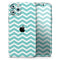 White and Teal Chevron Stripes // Skin-Kit compatible with the Apple iPhone 14, 13, 12, 12 Pro Max, 12 Mini, 11 Pro, SE, X/XS + (All iPhones Available)