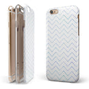 White Abstract Flowers Over Purple and Blue Cloud Mix iPhone 6/6s or 6/6s Plus 2-Piece Hybrid INK-Fuzed Case