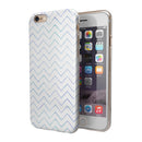 White Abstract Flowers Over Purple and Blue Cloud Mix iPhone 6/6s or 6/6s Plus 2-Piece Hybrid INK-Fuzed Case