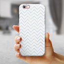 White Abstract Flowers Over Purple and Blue Cloud Mix iPhone 6/6s or 6/6s Plus 2-Piece Hybrid INK-Fuzed Case