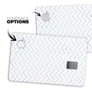 White and Thin Blue Chevron Pattern - Premium Protective Decal Skin-Kit for the Apple Credit Card