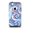 Wild Blue Swirly Vector Water Pattern Skin for the iPhone 5c OtterBox Commuter Case