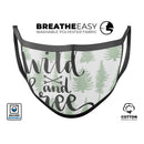 Wild and Free - Made in USA Mouth Cover Unisex Anti-Dust Cotton Blend Reusable & Washable Face Mask with Adjustable Sizing for Adult or Child