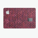 Wine Basic Watercolor Chevron Pattern - Premium Protective Decal Skin-Kit for the Apple Credit Card