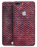 Wine Basic Watercolor Chevron Pattern - Skin-kit for the iPhone 8 or 8 Plus