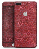 Wine Watercolor Hearts - Skin-kit for the iPhone 8 or 8 Plus