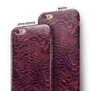Wine Watercolor Tiger Pattern iPhone 6/6s or 6/6s Plus 2-Piece Hybrid INK-Fuzed Case