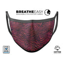 Wine Watercolor Tiger Pattern - Made in USA Mouth Cover Unisex Anti-Dust Cotton Blend Reusable & Washable Face Mask with Adjustable Sizing for Adult or Child