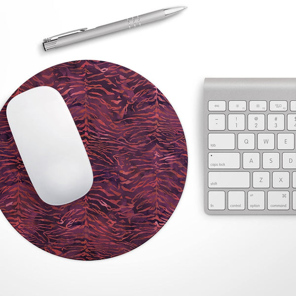Wine Watercolor Tiger Pattern// WaterProof Rubber Foam Backed Anti-Slip Mouse Pad for Home Work Office or Gaming Computer Desk