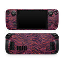 Wine Watercolor Tiger Pattern // Vinyl Skin Wrap for Steam Deck OLED & Steam Deck (LCD) — Soft Matte or Ultra Gloss