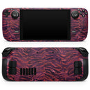 Wine Watercolor Tiger Pattern // Vinyl Skin Wrap for Steam Deck OLED & Steam Deck (LCD) — Soft Matte or Ultra Gloss