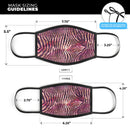 Wine Watercolor Zebra Pattern - Made in USA Mouth Cover Unisex Anti-Dust Cotton Blend Reusable & Washable Face Mask with Adjustable Sizing for Adult or Child