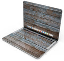 Wood Planks with Peeled Blue Paint - Skin Decal Wrap Kit Compatible with the Apple MacBook Pro, Pro with Touch Bar or Air (11", 12", 13", 15" & 16" - All Versions Available)