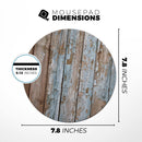 Wood Planks with Peeled Blue Paint// WaterProof Rubber Foam Backed Anti-Slip Mouse Pad for Home Work Office or Gaming Computer Desk
