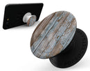 Wood Planks with Peeled Blue Paint - Skin Kit for PopSockets and other Smartphone Extendable Grips & Stands