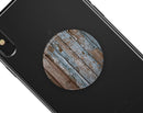 Wood Planks with Peeled Blue Paint - Skin Kit for PopSockets and other Smartphone Extendable Grips & Stands