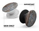 Wood Planks with Peeled Blue Paint - Skin Kit for PopSockets and other Smartphone Extendable Grips & Stands