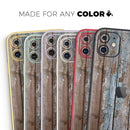 Wood Planks with Peeled Blue Paint // Skin-Kit compatible with the Apple iPhone 14, 13, 12, 12 Pro Max, 12 Mini, 11 Pro, SE, X/XS + (All iPhones Available)