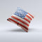 Wooden Grungy American Flag Ink-Fuzed Decorative Throw Pillow