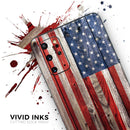 Wooden Grungy American Flag - Skin-Kit for the Samsung Galaxy S-Series S20, S20 Plus, S20 Ultra , S10 & others (All Galaxy Devices Available)