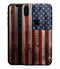 Wooden Grungy American Flag - iPhone XS MAX, XS/X, 8/8+, 7/7+, 5/5S/SE Skin-Kit (All iPhones Available)