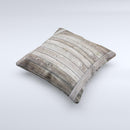 Wooden Wall-Panel ink-Fuzed Decorative Throw Pillow