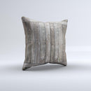 Wooden Wall-Panel ink-Fuzed Decorative Throw Pillow