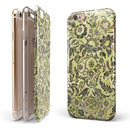 Woodland Green Damask Watercolor Pattern iPhone 6/6s or 6/6s Plus 2-Piece Hybrid INK-Fuzed Case