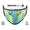 Worldwide Sacred Elephant - Made in USA Mouth Cover Unisex Anti-Dust Cotton Blend Reusable & Washable Face Mask with Adjustable Sizing for Adult or Child