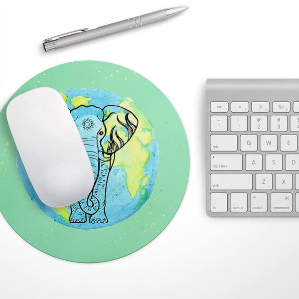 Worldwide Sacred Elephant// WaterProof Rubber Foam Backed Anti-Slip Mouse Pad for Home Work Office or Gaming Computer Desk