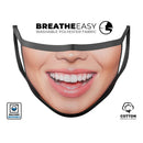 Create Your Own Custom Smile Face Mask - Made in USA Mouth Cover Unisex Anti-Dust Cotton Blend Reusable & Washable Face Mask with Adjustable Sizing for Adult or Child
